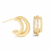 Hinged Studded Minimalist Hoops