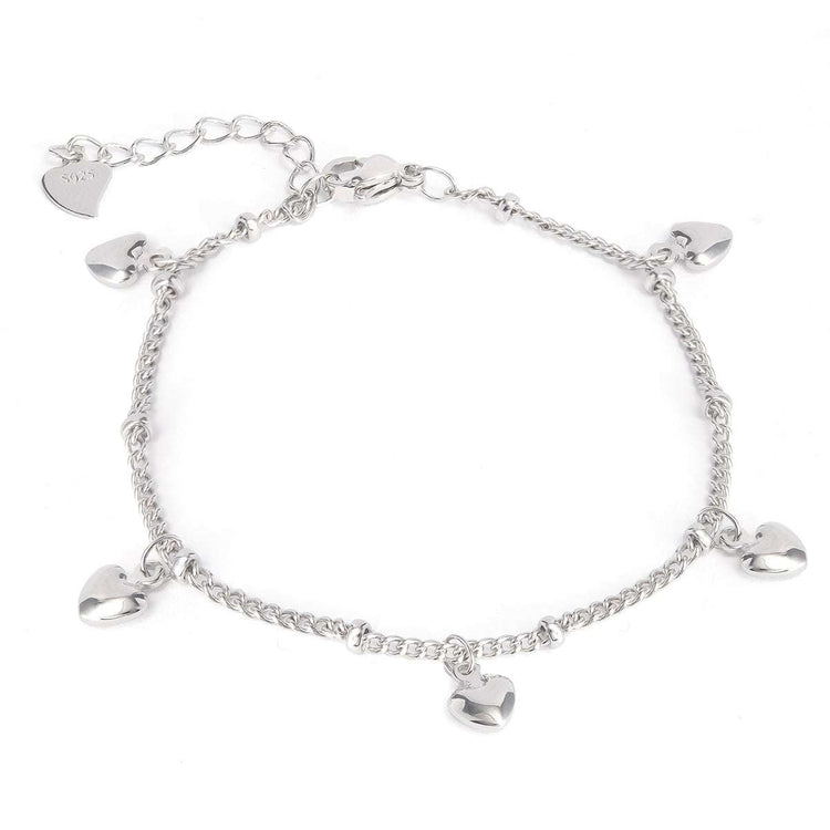 Silver Charm Sweetheart Bracelet