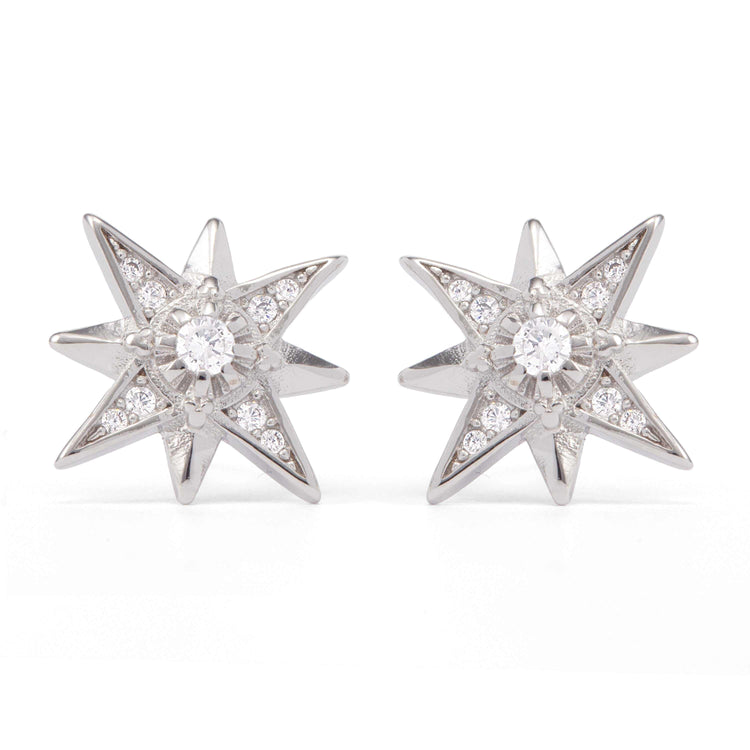Sparkling Star Stud Earrings