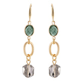 smoky Crystal Drop Earrings