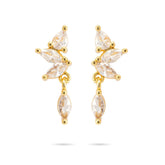 14k gold-plated Starlight Drop Earrings with shimmering stones.