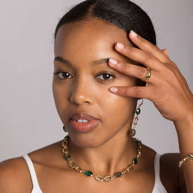 smoky Crystal Drop Earrings