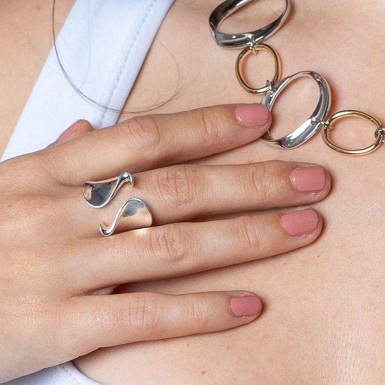 Sculptural Sterling Silver Ring