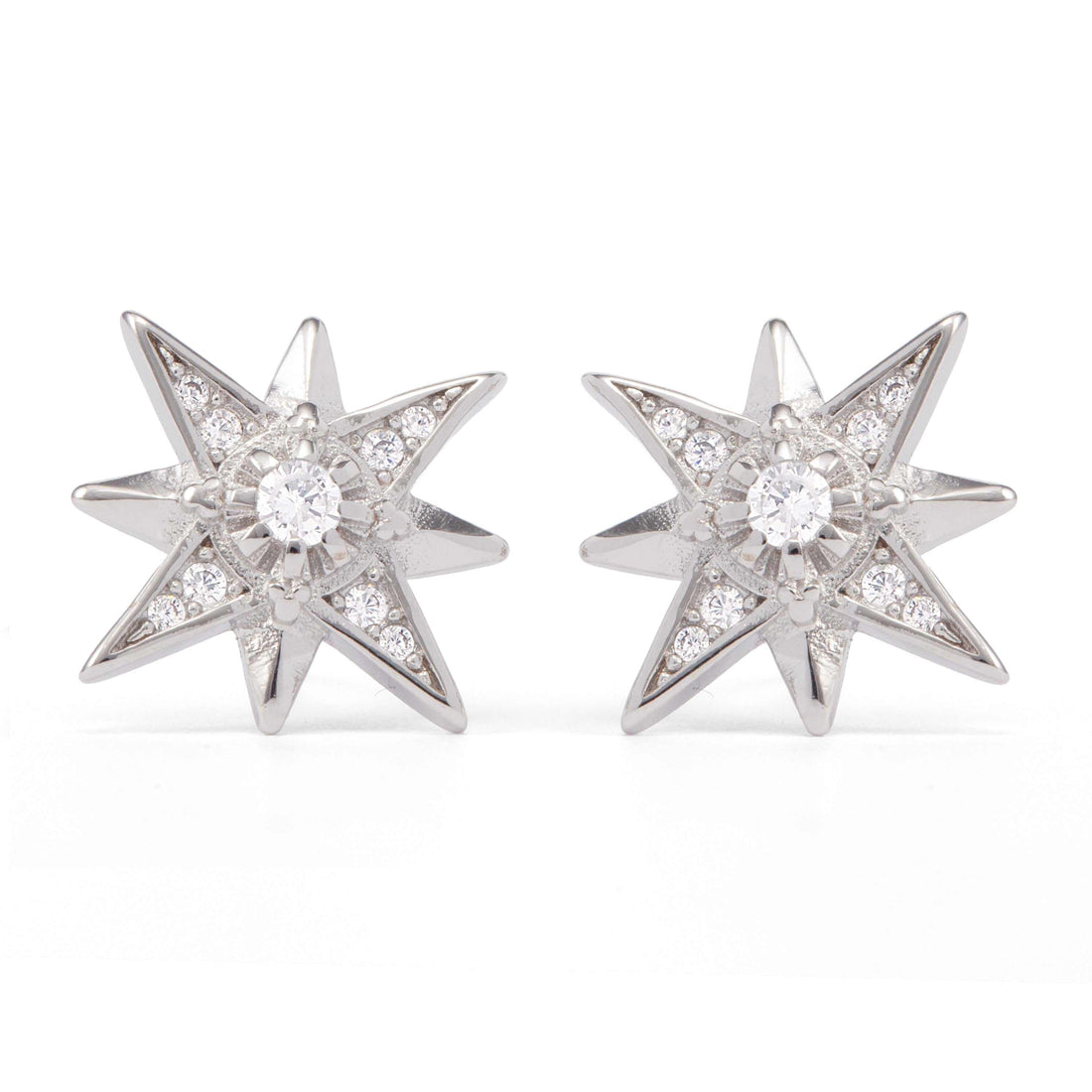 Sparkling Star Stud Earrings
